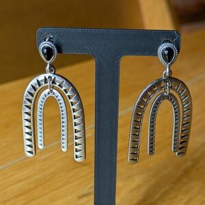 Chic Silver Arch Earrings